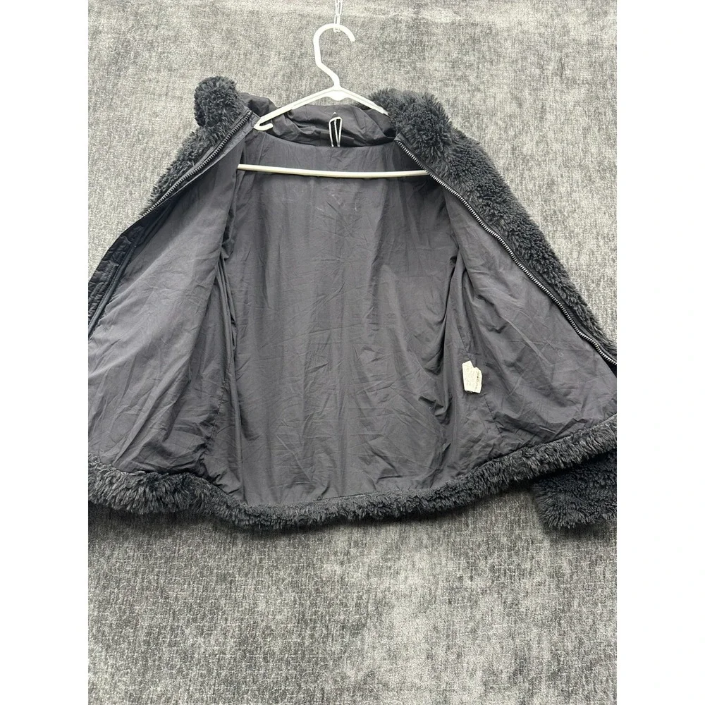 Under Armour Coldgear Cozy Fleece Jacket Youth L Black Loose Fit Warmth Hooded